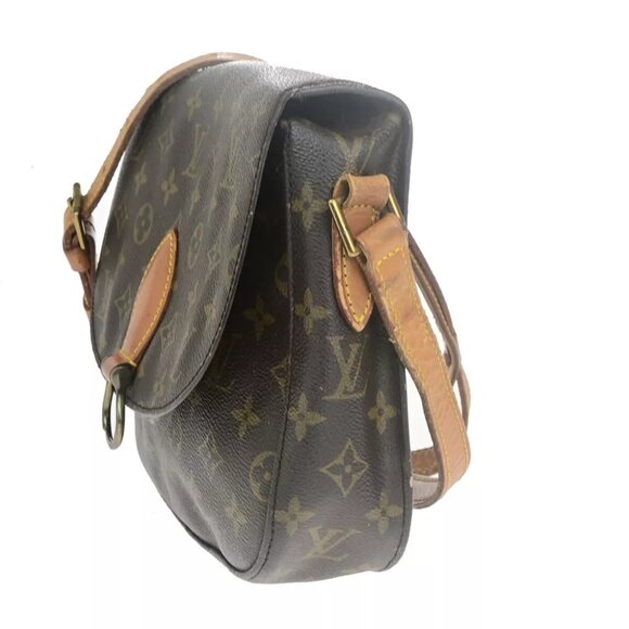 LOUIS VUITTON Saint Cloud GM Shoulder Bag Monogram Leather Brown M51242 65YF359 - Picture 2 of 13